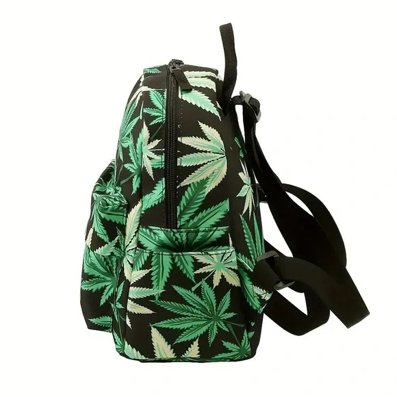 NWT Allover Mary Jane Leaf Patter Mini Bookbag Purse - Picture 8 of 8